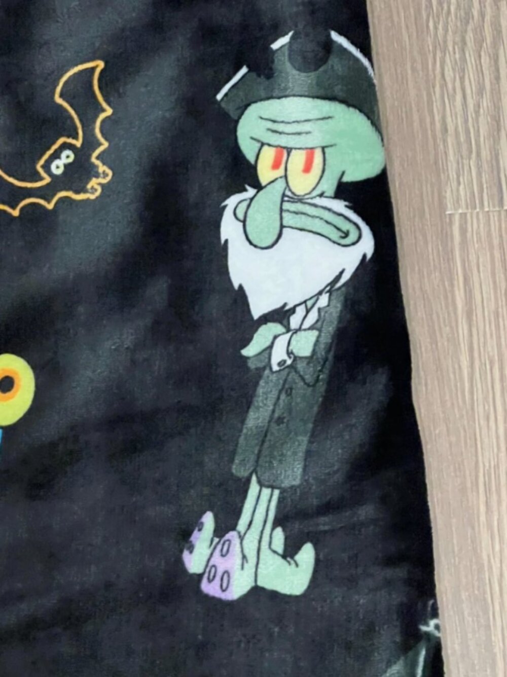 Nickelodeon SPONGEBOB SQUAREPANTS Black HALLOWEEN Plush Throw Blanket 50x70 NWT - Picture 14 of 14